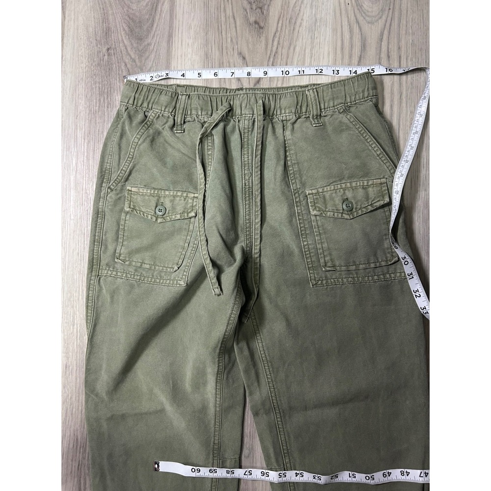 Aerie Womens Cargo Jogger Pants Cotton Lyocell Small Olive Green Utility Tapered - Picture 5 of 7